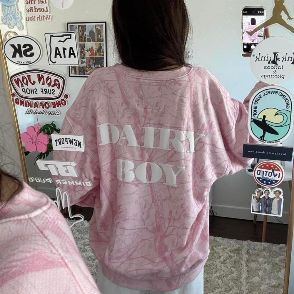 dairy boy bubble gum camo crewneck - Picture 3 of 8